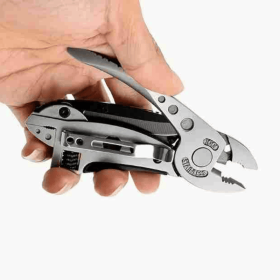 6 in 1 Portable Multitool Wrench Plier,Stainless Steel Multitool Adjustable Wrench Screwdriver Bits Pliers with Screwdriver