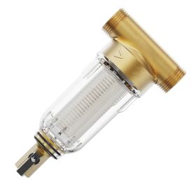 Spin Down Filter, 40 Micron + 30 Micron Fine Filtration, Whole House Sediment Filter for Well Water, 3/4" FNPT + 1" MNPT, 4 T/H High Flow Rate