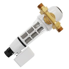 Spin Down Filter, 40 Micron Whole House Sediment Filter for Well Water, 1" MNPT + 3/4" FNPT, 8 T/H High Flow Rate