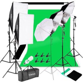 45W White Umbrellas Silver Black Umbrellas Soft Light Box Background Stand Light Stands Four - Do Not Sell On Amazon (Option: defaulttitle)
