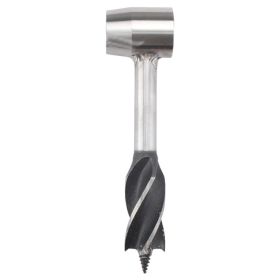 Outdoor Camping Survival Drilling Chopping Wood Tools (Color: Grey, Drill Length: 10.3 in)