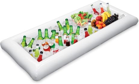Inflatable Serving Bars Ice Buffet Salad Serving Trays Food Drink Holder Cooler Containers Indoor Outdoor BBQ Picnic Pool Party Supplies Luau Coo (Style: 1 PC)