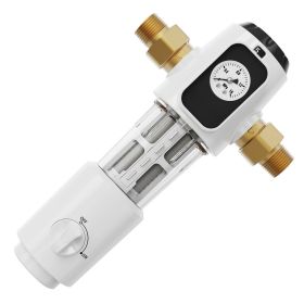 Spin Down Filter, 40 Micron Whole House Sediment Filter for Well Water, 3/4" MNPT, 4 T/H High Flow Rate, for Whole House Water Filtration Systems (Default: Default)